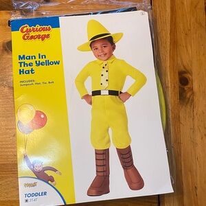 Curious George Spirit man in the yellow hat Costume for Kids